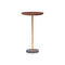 Contra Alto No Knob Side Table  option Walnut / Bronze / Terrazzo Stone