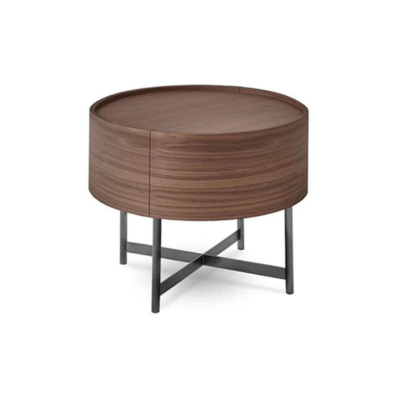 Dedalo Single Drawer Nightstand with Metal Base