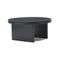 Anza Marble Coffee Table  option Black Marble / Stained Black Oak