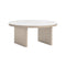 Anza Marble Coffee Table  option White Carrara Marble / Natural Oak