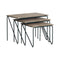 Triptych Nesting Table  option Brown Limestone / Cedar Green