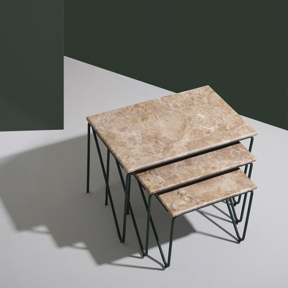 Triptych Nesting Table