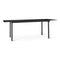 Tubby Tube Dining Table  option Stained Black / Black Powder Coated Steel