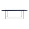Tubby Tube Dining Table  option Stained Navy Blue / Anodized Aluminum