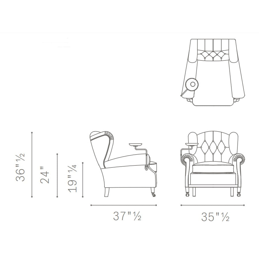 1919 Armchair with Cup Holder