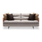 GranTorino 2-Seater Sofa  option Saddle Camel Leather / Beige Melange Fabric