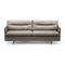 GranTorino 2-Seater Sofa  option Saddle Polvere Leather / Grey Melange Fabric