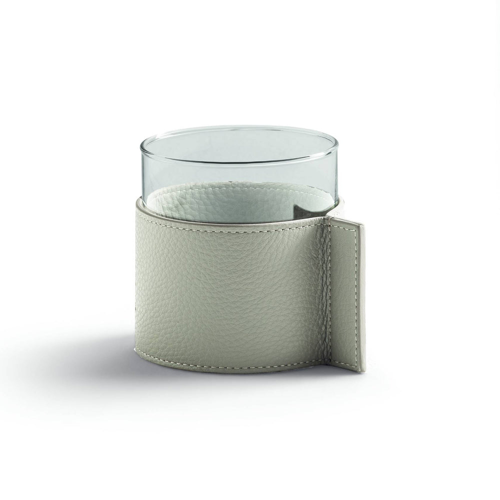 Leather Pot Glass Vase