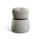 Lepli Ottoman  option Damie Grigio / Pelle Frau ColorSphere SC 31 Quarzo Fume Leather