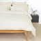 Parker Linen Duvet Set  option Cream