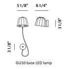 Novia Wall Light with USB Port