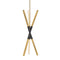 Rae LED Chandelier  option Lacquered Brass / Black