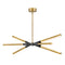 Rae LED Linear Chandelier  option Lacquered Brass / Black