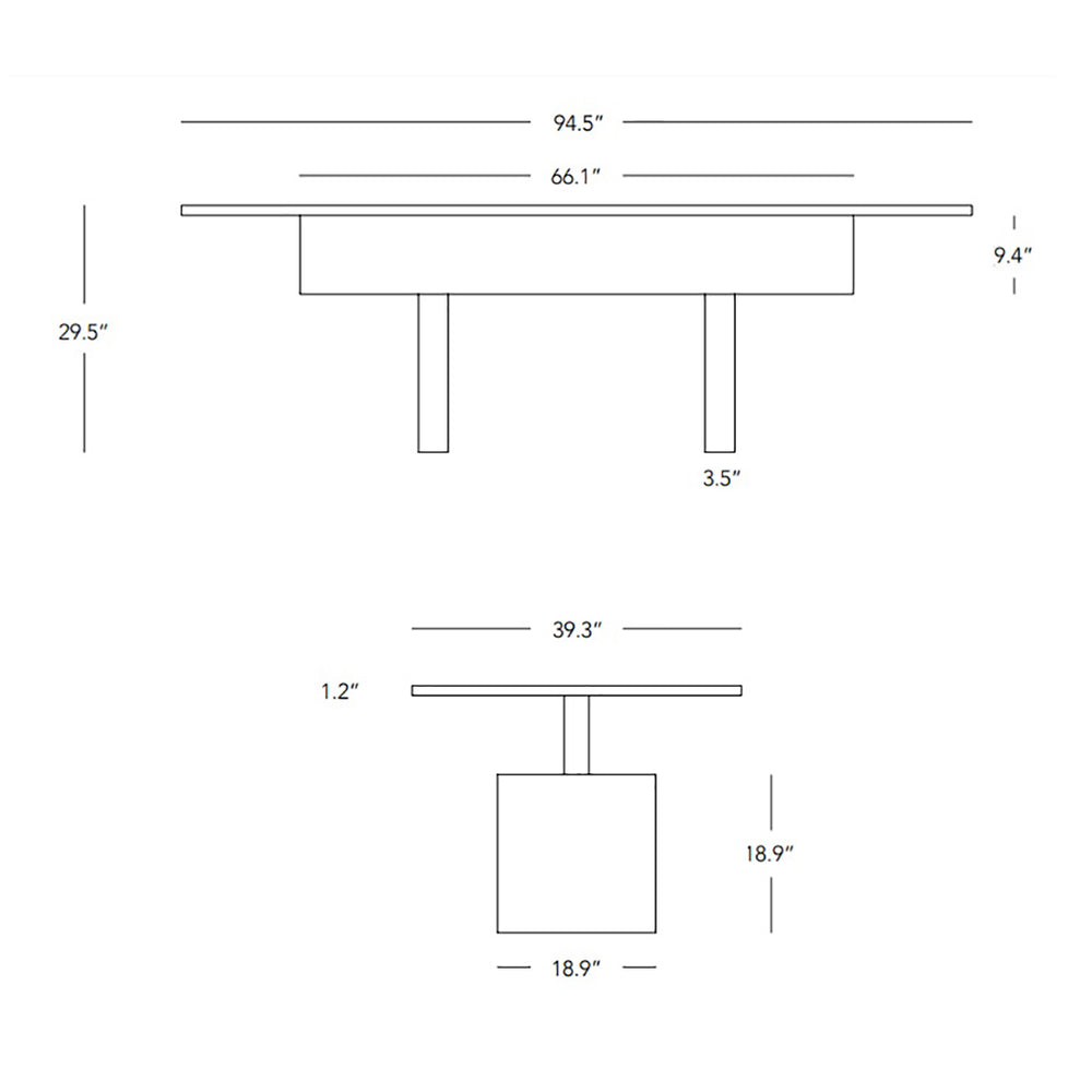 Plane Rectangle Dining Table