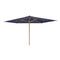 Shady Rectangle Teak Umbrella  option Blue Uni