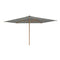 Shady Rectangle Teak Umbrella  option Rock