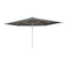 Shady Rectangle Umbrella with Teak Ribs  option Brushed Stainless Steel/Moby 65 Stainless Steel
