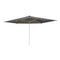 Shady Rectangle Umbrella with Teak Ribs  option Electro Polished Steel/Moby 65 Electro Polished Steel Base