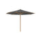 Shady Round Teak Umbrella  option Black