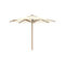 Shady Round Teak Umbrella  option Ecru
