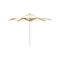 Shady Round Umbrella with Teak Ribs  option Ecru