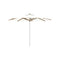 Shady Round Umbrella with Teak Ribs  option White