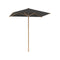 Shady Slim Square Teak Umbrella  option Black