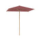Shady Slim Square Teak Umbrella  option Rose