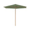Shady Slim Round Teak Umbrella  option Sage Linen