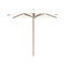 Shady Slim Round Teak Umbrella  option White