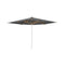 Shady Square Umbrella with Teak Ribs  option Electro Polished Steel/Moby 65 Electro Polished Steel Base