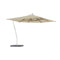 Shady X-Centric Rectangle Umbrella with Teak Ribs  option Mocca