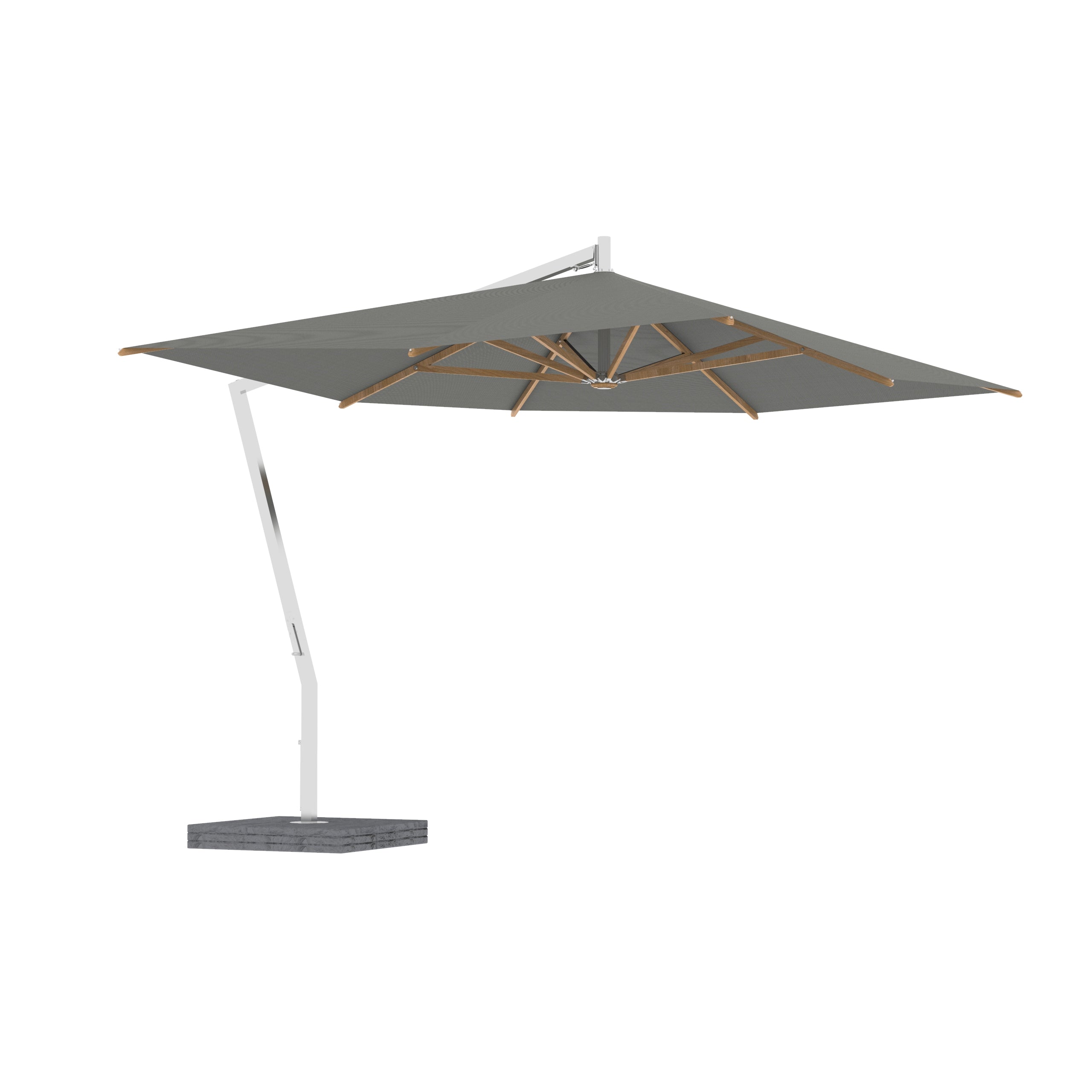 Royal Botania Shady X-Centric Rectangle Umbrella with Teak Ribs
