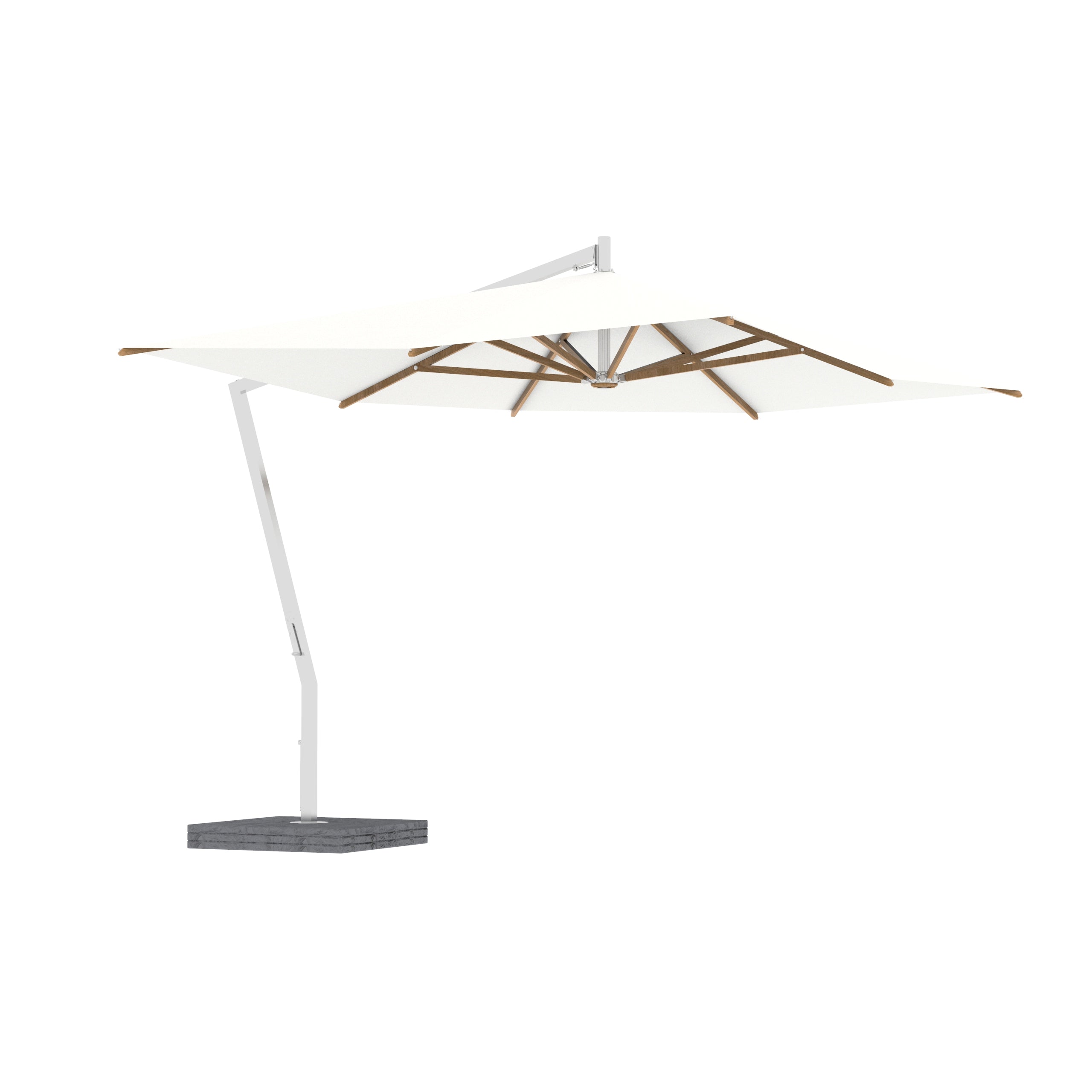 Royal Botania Shady X-Centric Rectangle Umbrella with Teak Ribs