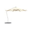 Shady X-Centric Round Umbrella with Teak Ribs  option Ecru