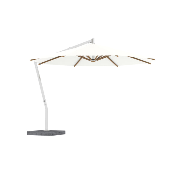 Shady X-Centric Round Umbrella with Teak Ribs