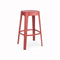 Ombra Backless Bar Stool  option Red