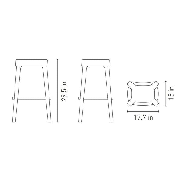 Ombra Backless Indoor/Outdoor Bar Stool