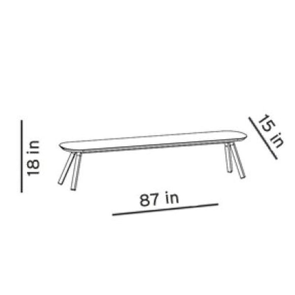 You and Me 87 Inch Bench