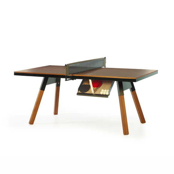 You and Me Walnut Ping Pong Table