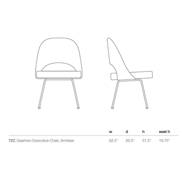 Saarinen Executive Chair (Plastic Back)