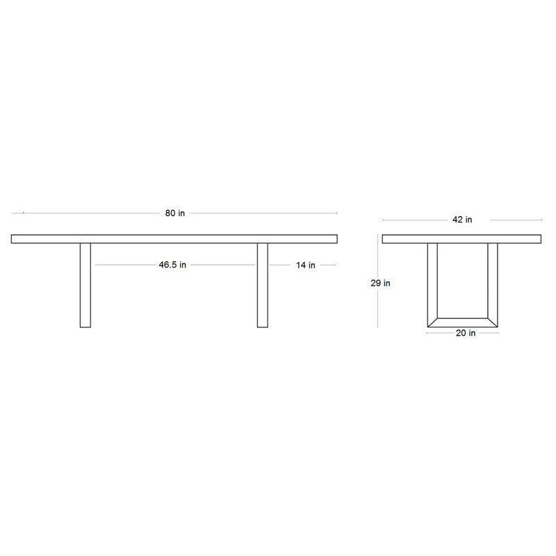 Emerson Dining Table - Straight Edge