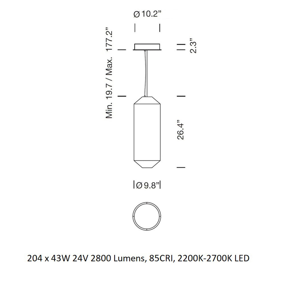 Tekio Vertical Pendant Light