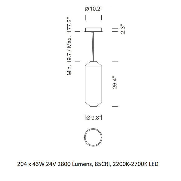 Tekio Vertical Pendant Light