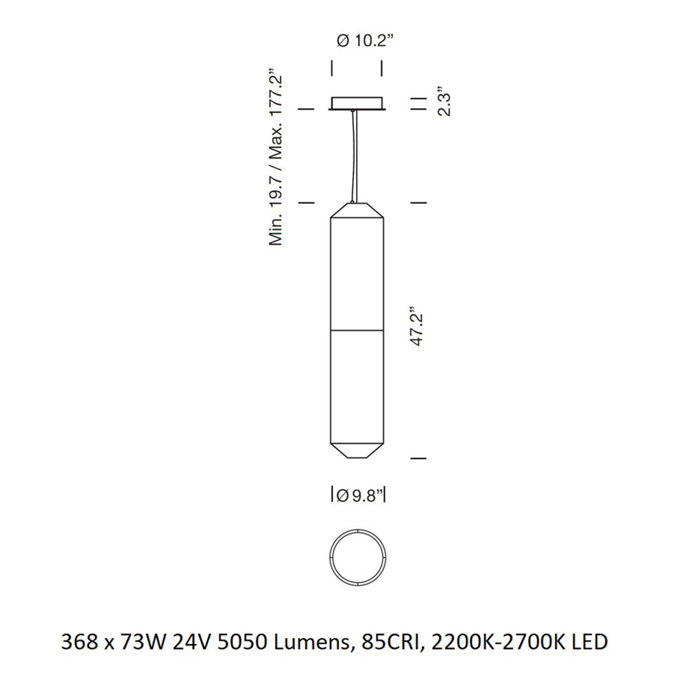 Tekio Vertical Pendant Light