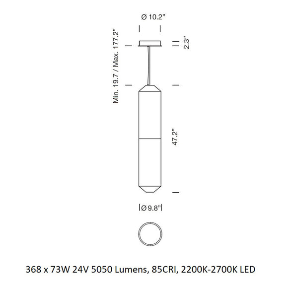 Tekio Vertical Pendant Light