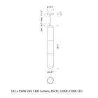 Tekio Vertical Pendant Light