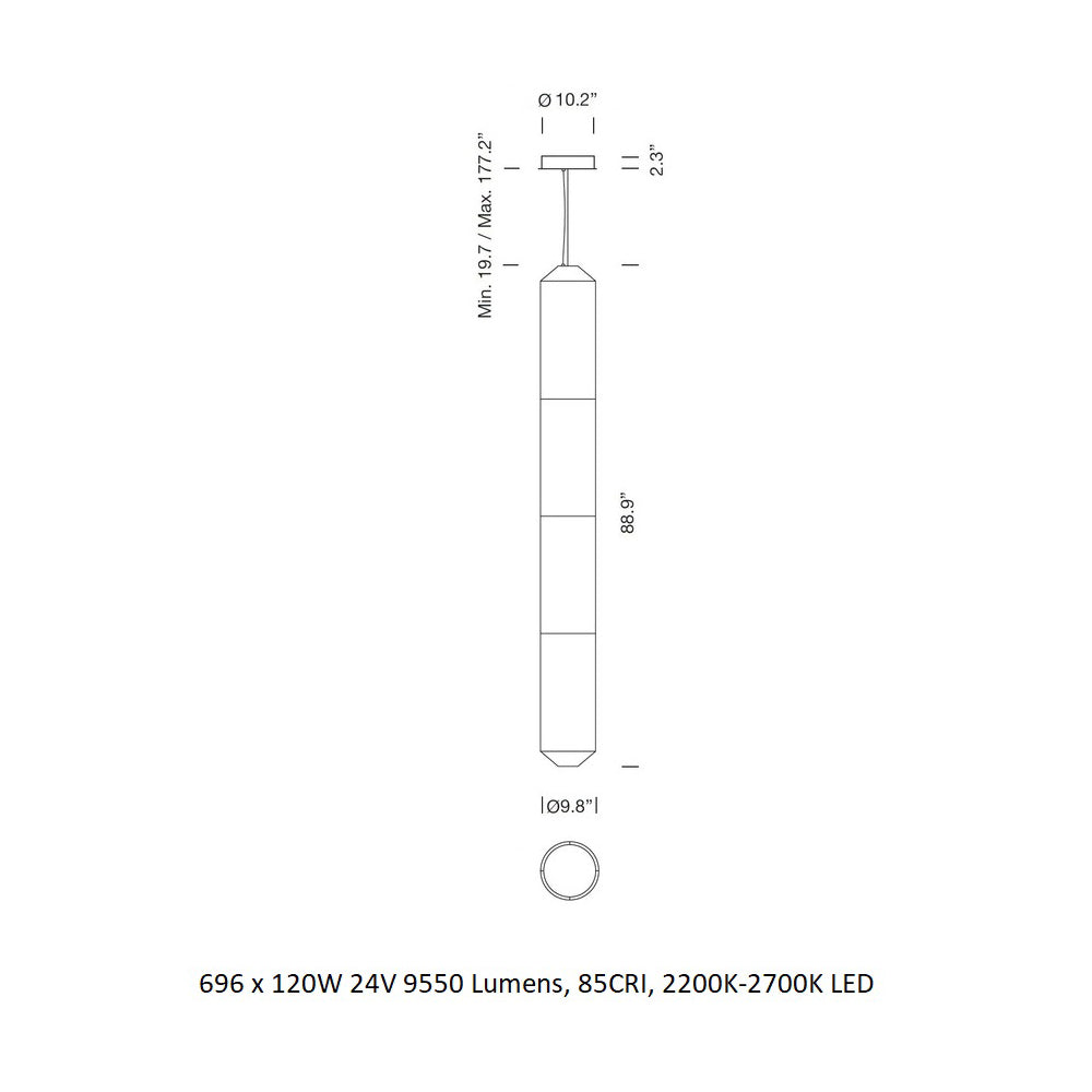 Tekio Vertical Pendant Light