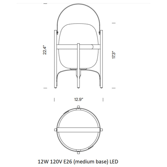 Cesta Outdoor Table Lamp