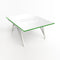 Eyhov Rail Double Desk  option White / Scale Green Edge